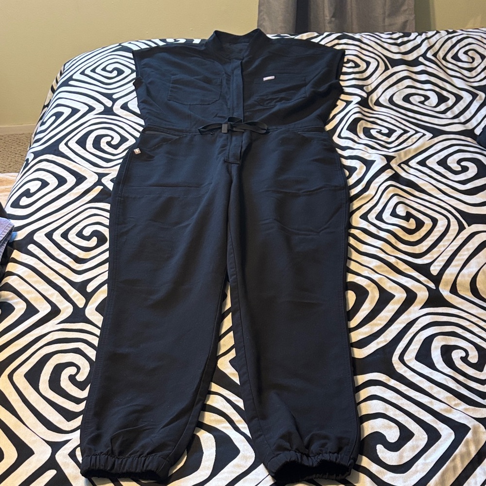 Figs Classic Black Jumpsuit